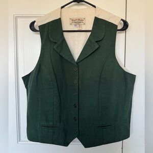 Vintage Forest Green Excellent Condition 100% Vest Women’s Size L